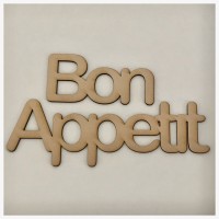 Bon Appetit MDF Shape Word Kitchen Vintage Raw Free Standing French Wooden Chic    302361292558
